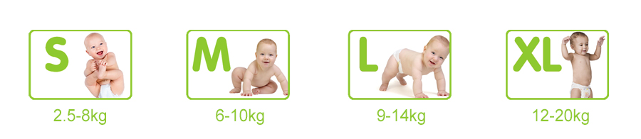 Hight quality Organic bamboo baby diapers